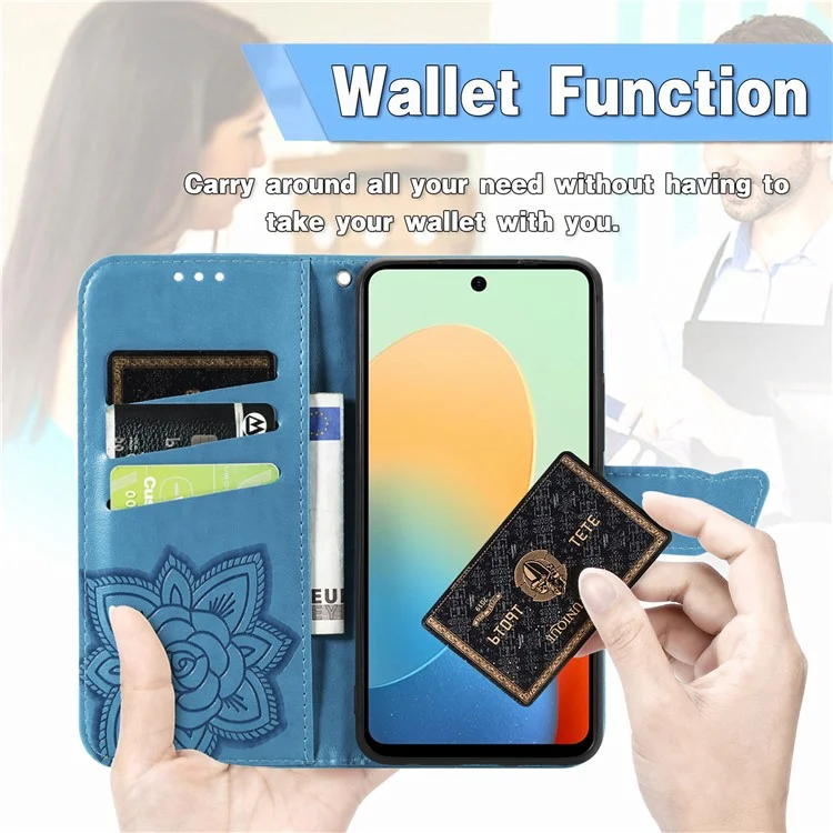 Pour TECNO Spark Go 2024 4G Étui Impression en Cuir PU Flip Housse de Téléphone - Noir