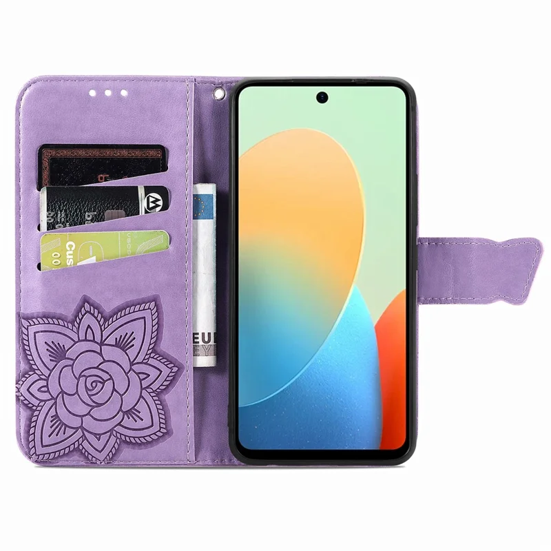 For TECNO Spark Go 2024 4G Case Imprinted PU Leather Flip Phone Cover - Light Purple