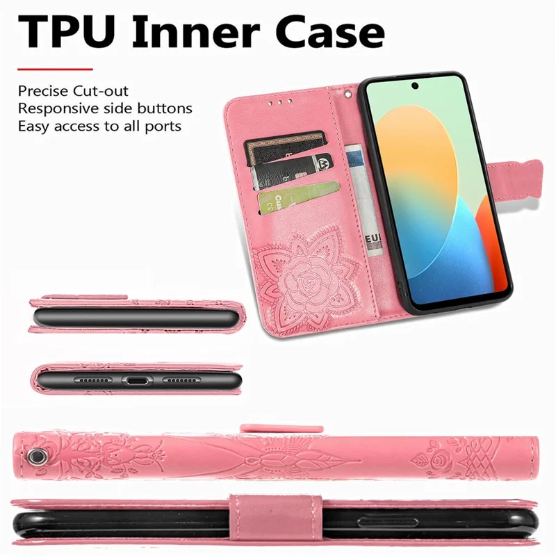 For TECNO Spark Go 2024 4G Case Imprinted PU Leather Flip Phone Cover - Light Purple