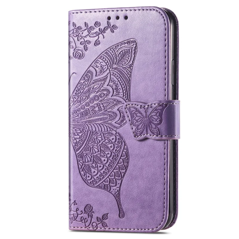 For TECNO Spark Go 2024 4G Case Imprinted PU Leather Flip Phone Cover - Light Purple