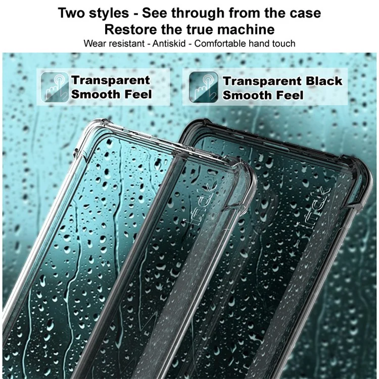 IMAK Clear TPU Cover for Samsung Galaxy S24 Ultra Case TPU Phone Shell - Transparent Black