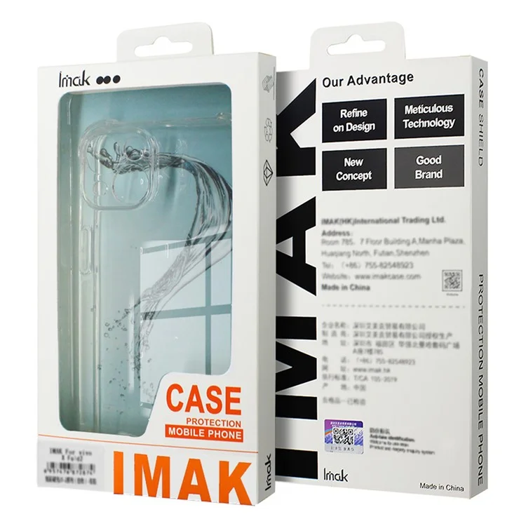 IMAK Pour OnePlus 12 5G Étui Clair HD TPU Coque de téléphone - Transparent