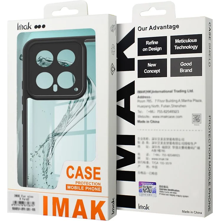 IMAK UX-9A Series for OnePlus 12 5G Anti-drop Clear Phone Cover TPU+PC Case