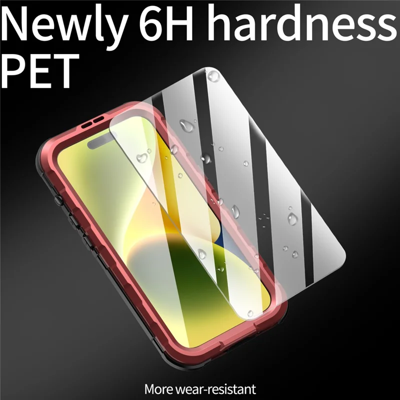 SHELLBOX M Series Metal IP68 Diving Case for iPhone 15 Waterproof Case Compatible with MagSafe - Red