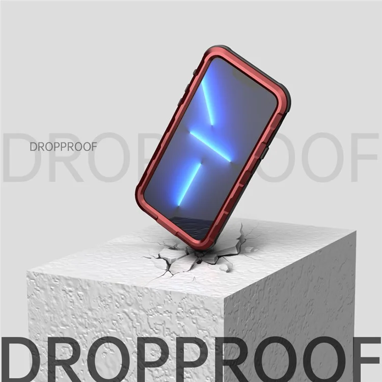 SHELLBOX M Series per iPhone 13 Pro Max 6,7 pollici Custodia in metallo impermeabile IP68 Custodia per immersione - Rosso