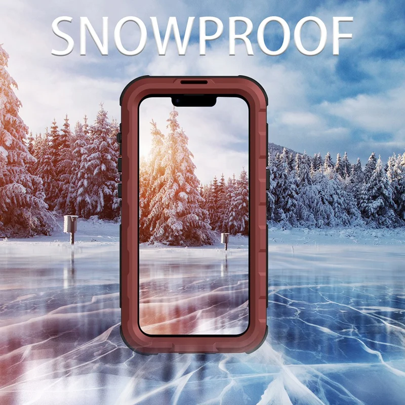 SHELLBOX M Series IP68 Diving Phone Case for iPhone 14 Plus Metal Waterproof Case Compatible with MagSafe - Red