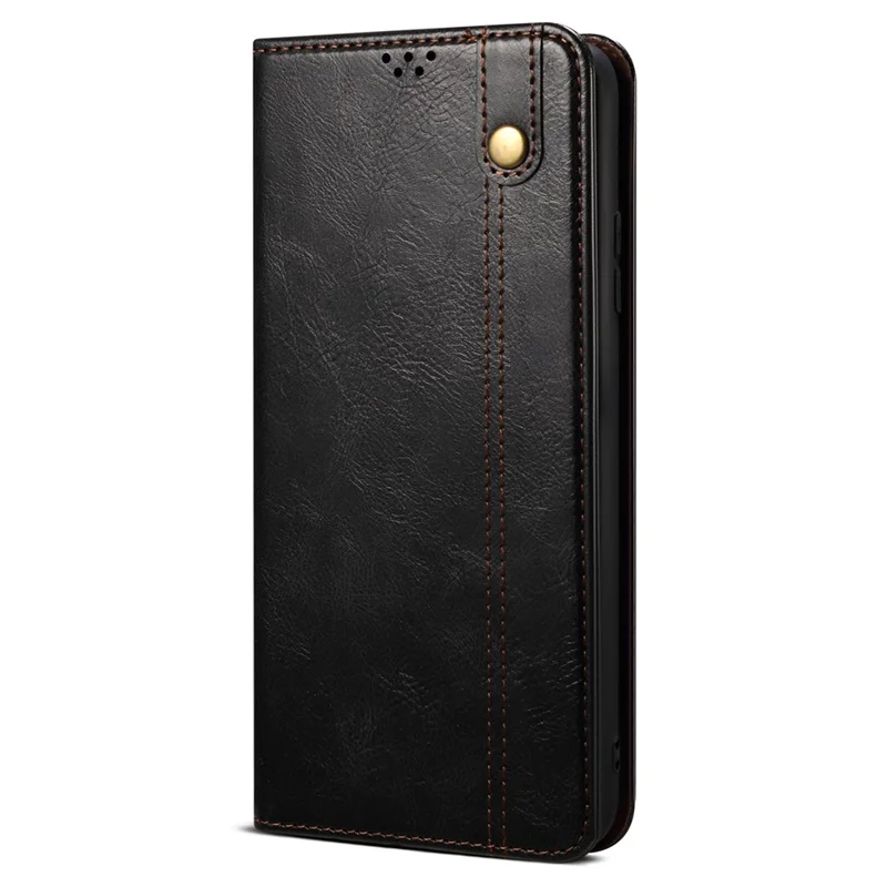 Telefon-Schale für vivo S18e 5G Case Stand PU Leder Cover Brieftasche - Schwarz