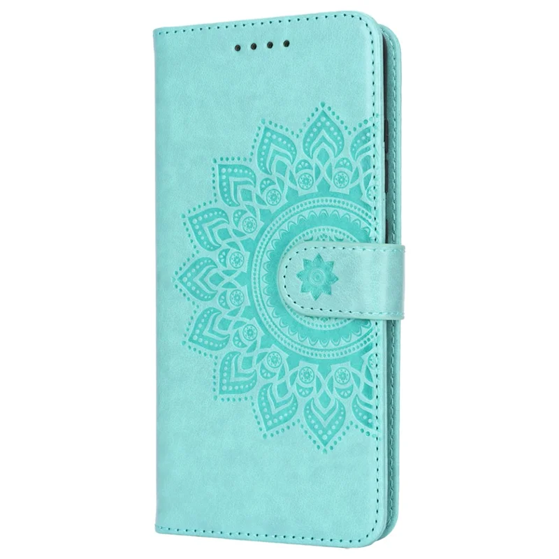 For Samsung Galaxy S20 4G / 5G Cell Phone Case R61 Texture Imprinted Leather Wallet Anti-scratch Cover - Light Green