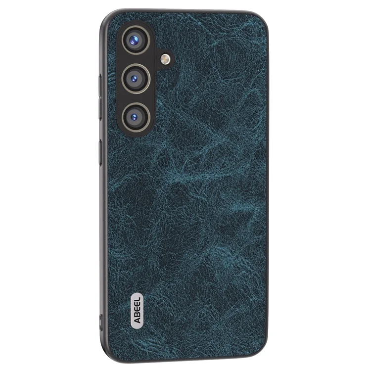 ABEEL Para Samsung Galaxy S24 Litchi Texture Phone Case PU Leather+PC+TPU Anti-Scratch Cover - Blue