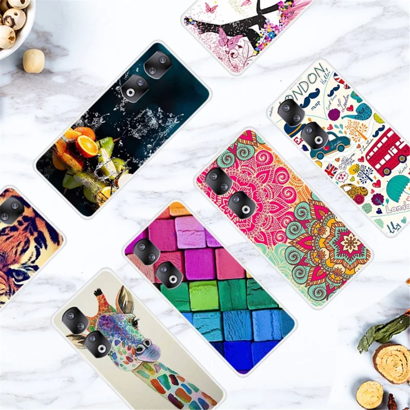 For Honor 90 TPU Case Print Pattern Design Protective Phone Cover - Girl