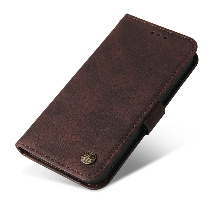 For Huawei Enjoy 70 4G / nova Y72 4G Leather Wallet Cases Skin Touch Phone Cover Stand with Strap - Brown