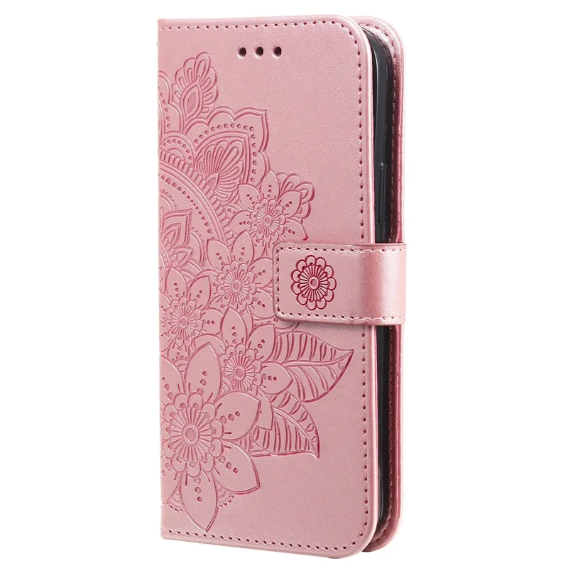Для Huawei Enjoy 70 4G / nova Y72 4G Кошелек Чехол для телефона Цветочный дизайн Узор PU Кожаный Флип-чехол - Розовый