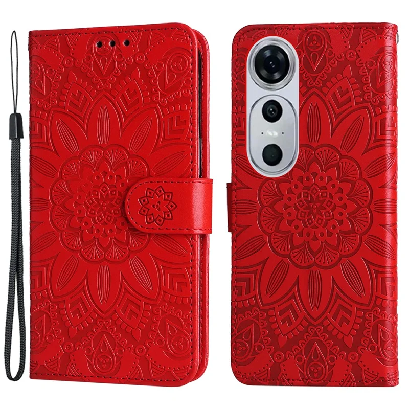 Phone Case for Huawei nova 12 Pro 5G / nova 12 Ultra 5G PU Leather Stand Phone Cover Wallet - Red