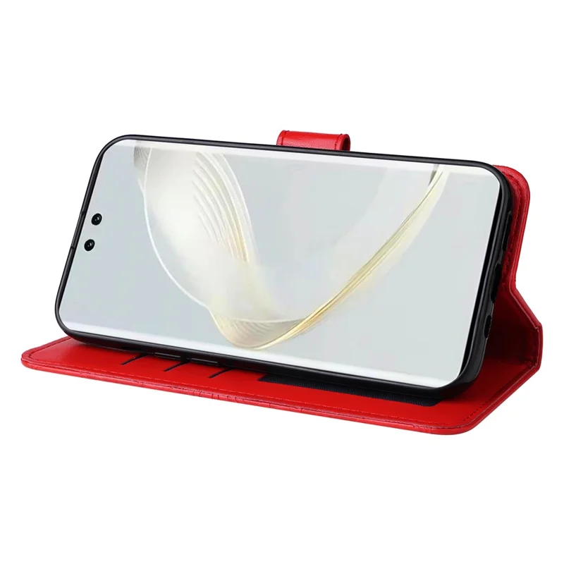 Phone Case for Huawei nova 12 Pro 5G / nova 12 Ultra 5G PU Leather Stand Phone Cover Wallet - Red