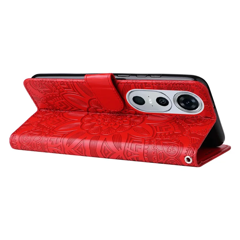 Phone Case for Huawei nova 12 Pro 5G / nova 12 Ultra 5G PU Leather Stand Phone Cover Wallet - Red