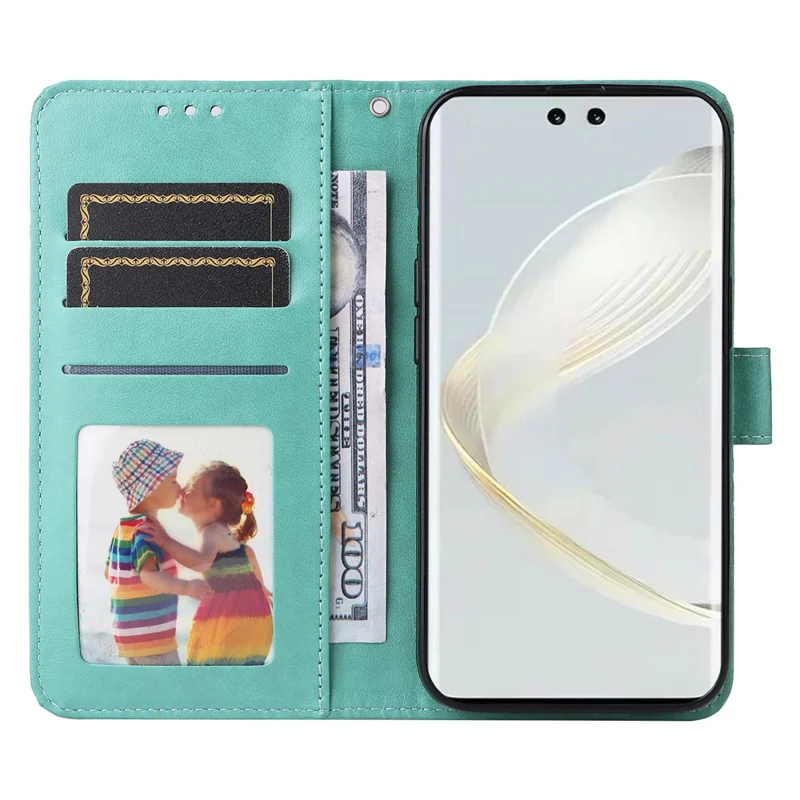 Phone Case for Huawei nova 12 Pro 5G / nova 12 Ultra 5G PU Leather Stand Phone Cover Wallet - Green