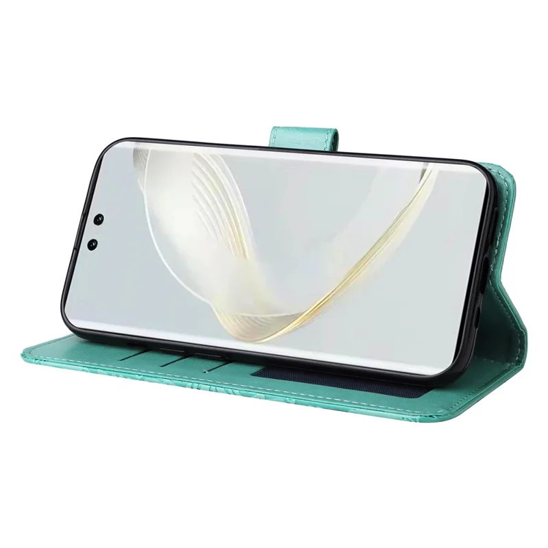 Phone Case for Huawei nova 12 Pro 5G / nova 12 Ultra 5G PU Leather Stand Phone Cover Wallet - Green