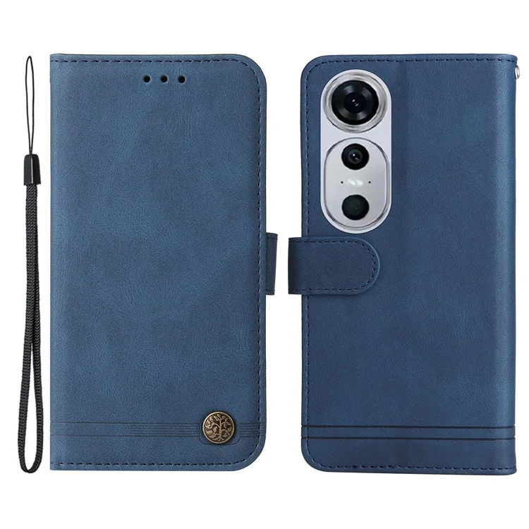 Pour Huawei nova 12 Pro 5G / nova 12 Ultra 5G Étui rabat en cuir PU Étui de téléphone magnétique antichoc - Bleu