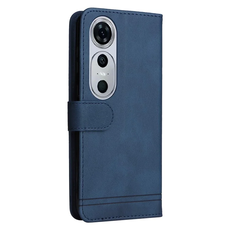 Pour Huawei nova 12 Pro 5G / nova 12 Ultra 5G Étui rabat en cuir PU Étui de téléphone magnétique antichoc - Bleu