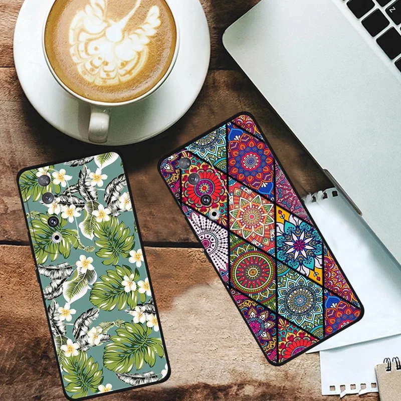 Pattern Printing Phone Cover for Honor 90 TPU Case Anti-scratch - Blue Water Droplet