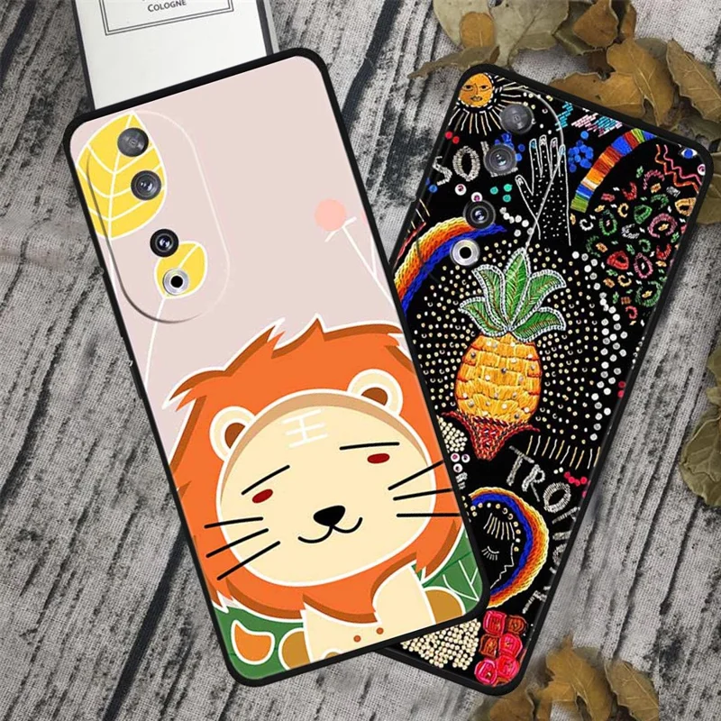 Pattern Printing Phone Cover for Honor 90 TPU Case Anti-scratch - Blue Water Droplet