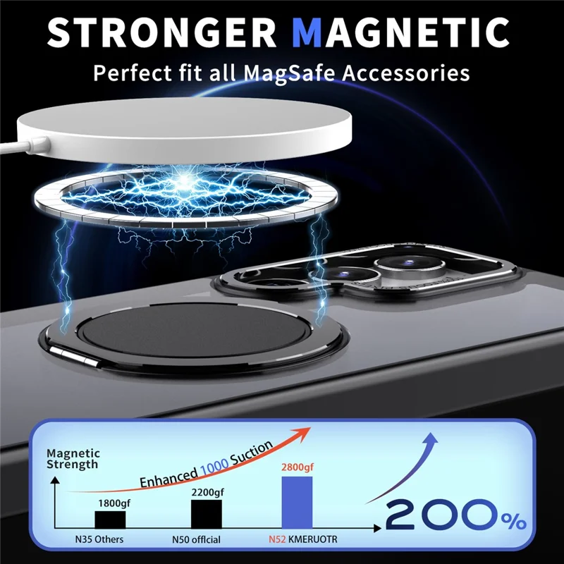 For Samsung Galaxy S23 Ultra Magnetic Phone Case Kickstand PC+TPU Cover - Black