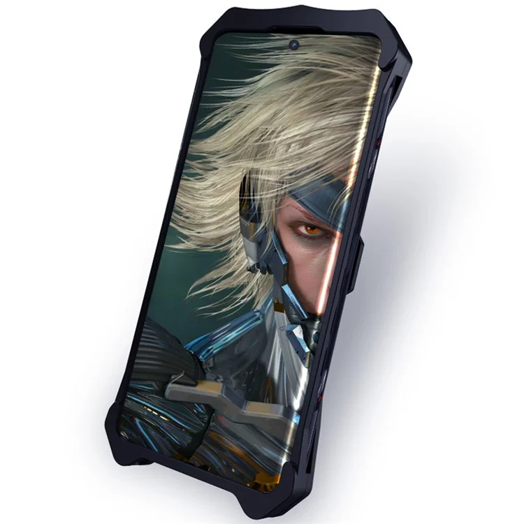 For Samsung Galaxy A15 5G / A15 4G Case Aluminum Alloy Phone Cover Slim-Fit Shell - Black