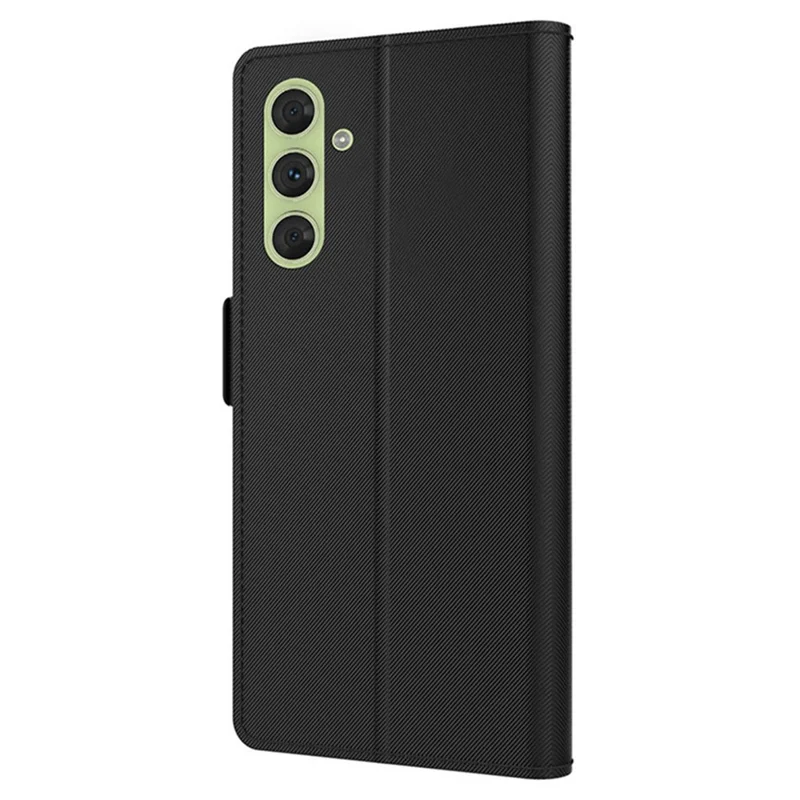 For Samsung Galaxy A25 5G (Global) (161.0 x 76.5 x 8.3mm) Phone Cases Mirror PU Leather Phone Cover with Card Slot - Black