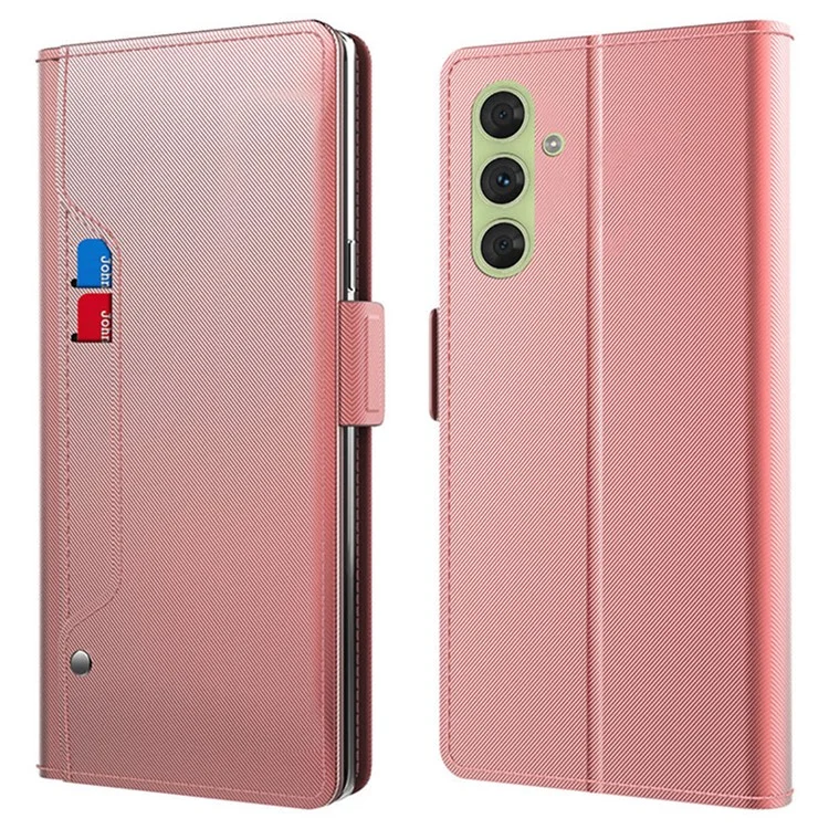 For Samsung Galaxy S24 Cases TPU+PU Leather Stand Cell Phone Cover - Rose Gold