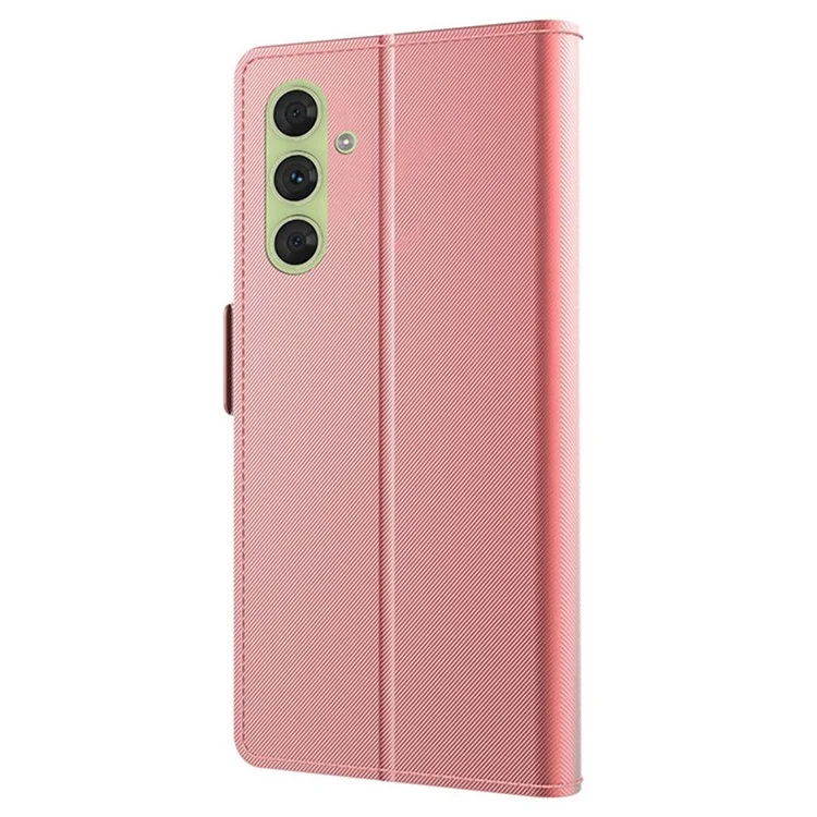 For Samsung Galaxy S24 Cases TPU+PU Leather Stand Cell Phone Cover - Rose Gold