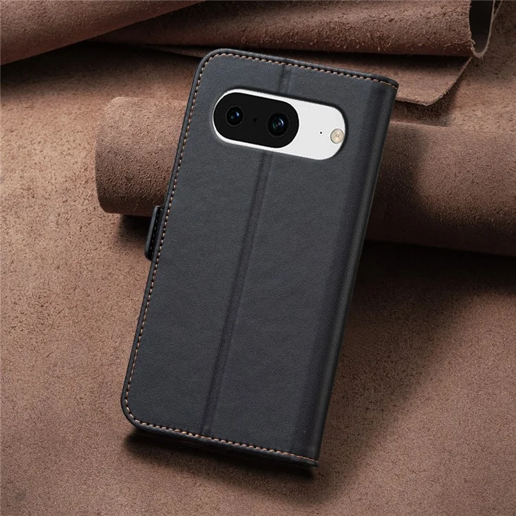 BINFEN COLOR BF31 Para Google Pixel 8 Wallet Phone Case Protective Leather Flip Cover - Preto