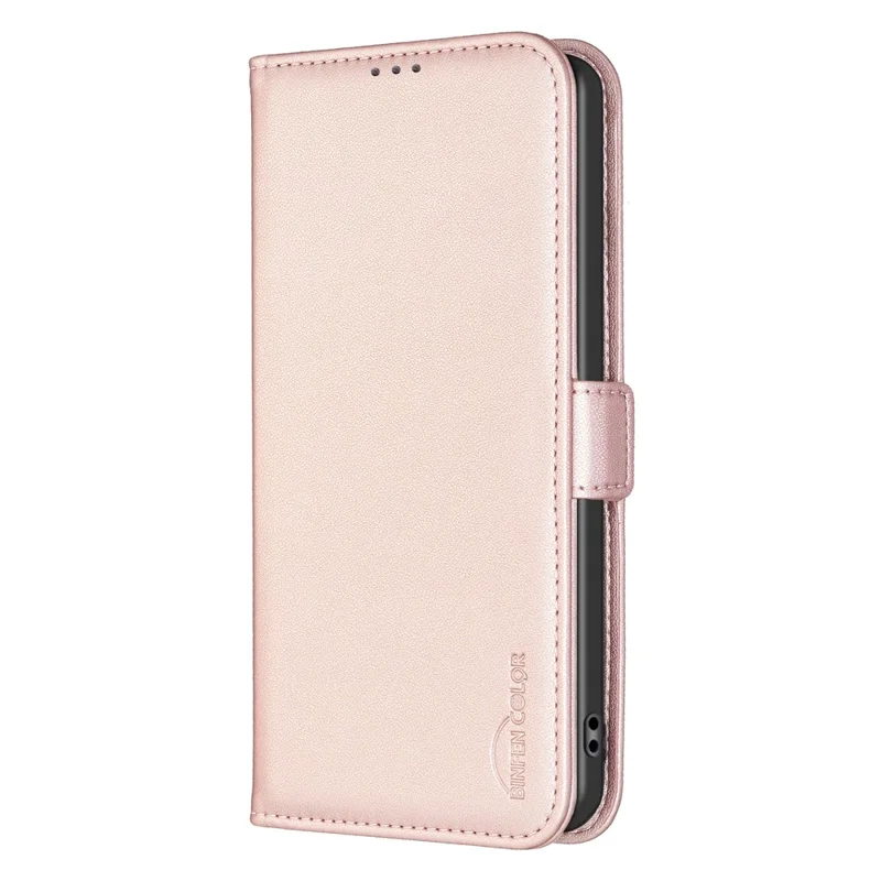 BINFEN COLOR BF31 For Samsung Galaxy A35 5G Case with Wallet Stand PU Leather Flip Phone Cover - Pink