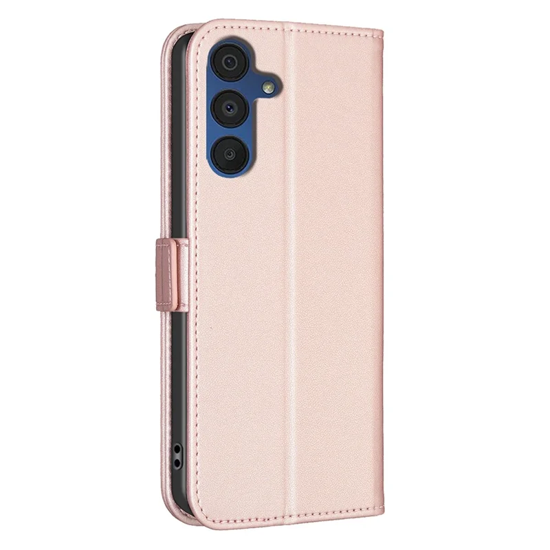 BINFEN COLOR BF31 For Samsung Galaxy A35 5G Case with Wallet Stand PU Leather Flip Phone Cover - Pink