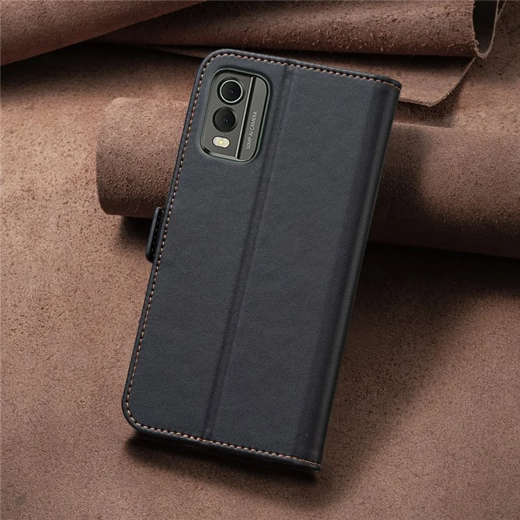 BINFEN COLOR BF31 Per Nokia C32 Custodia Wallet in Pelle PU Flip Phone Cover - Nero