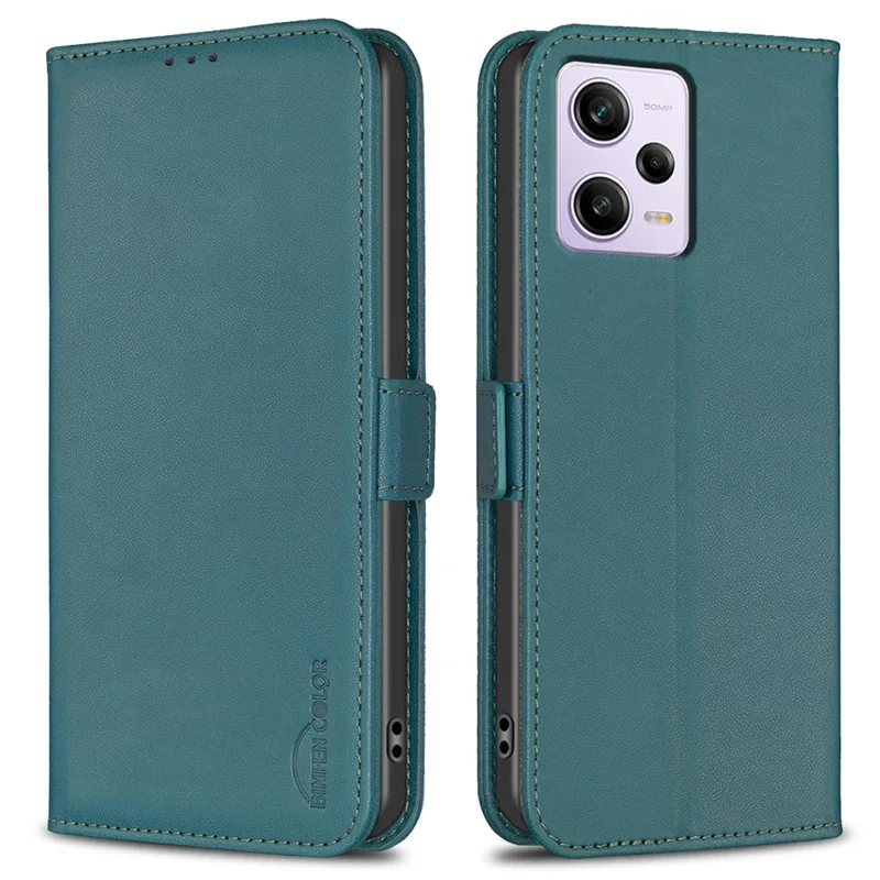 BINFEN COLOR BF31 For Xiaomi Redmi Note 12 Pro 5G / 12 Pro Speed 5G / Poco X5 Pro 5G Leather Case Phone Wallet - Green