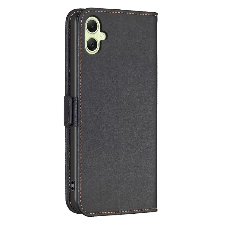 BINFEN COLOR BF31 Para Samsung Galaxy A05 4G Capa Stand Leather Anti-queda Carteira Capa de Telefone - Preto