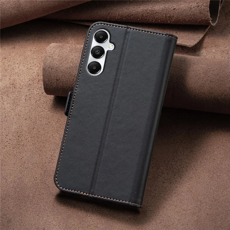 BINFEN COLOR BF31 für Samsung Galaxy A05s 4G-Hülle, magnetischer Verschluss-Brieftasche, Handyhülle - Schwarz