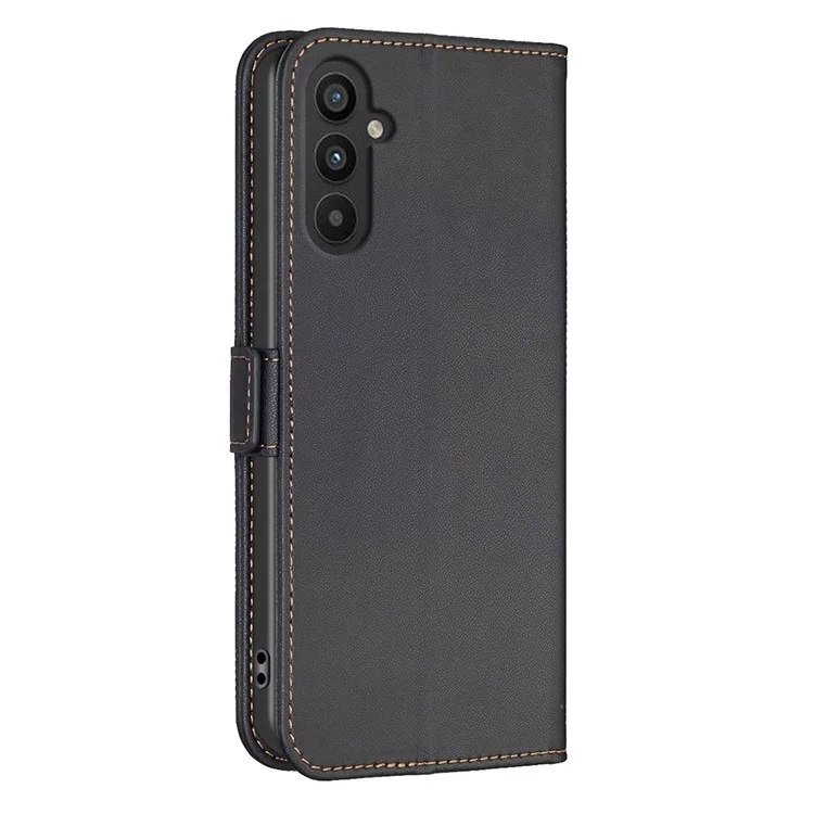 BINFEN COLOR BF31 para Samsung Galaxy A25 5G (Global) (161.0 x 76.5 x 8.3mm) Funda de Piel Tipo Cartera con Soporte - Negro