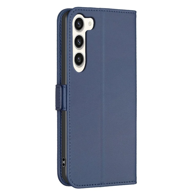 BINFEN COLOR BF31 For Samsung Galaxy S23+ Case with Wallet Stand PU Leather Flip Phone Cover - Blue