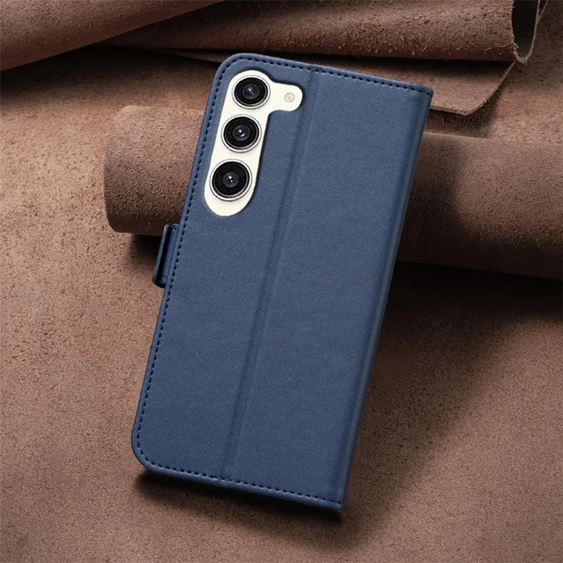 BINFEN COLOR BF31 For Samsung Galaxy S23+ Case with Wallet Stand PU Leather Flip Phone Cover - Blue