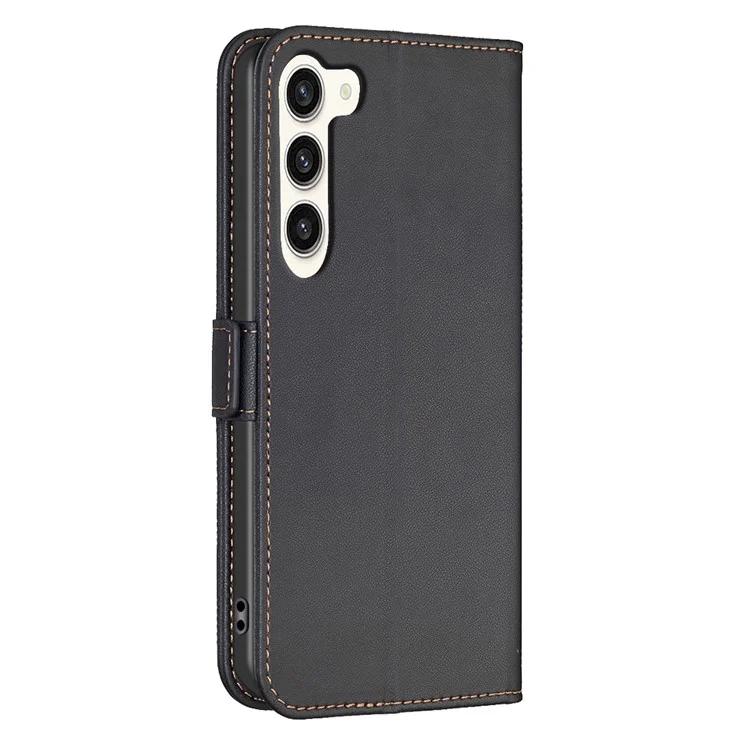 BINFEN COLOR BF31 For Samsung Galaxy S25 / S24 Funda de Piel PU con Soporte para Tarjetas - Negro