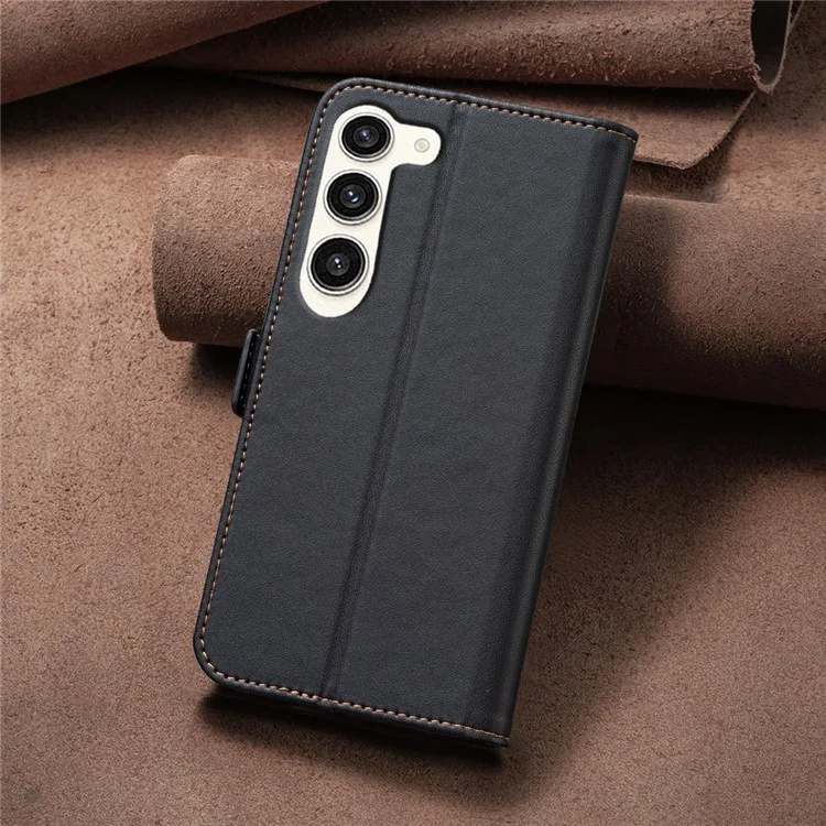 BINFEN COLOR BF31 For Samsung Galaxy S25 / S24 Funda de Piel PU con Soporte para Tarjetas - Negro