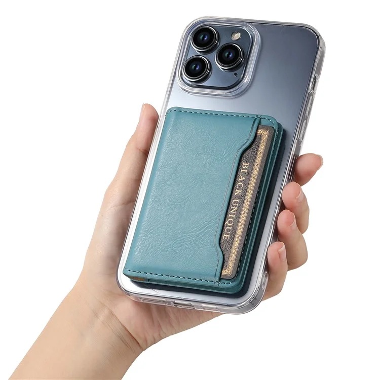DENIOR For iPhone 15 Pro Max Phone Cover Compatible with MagSafe Detachable Card Case Kickstand - Blue
