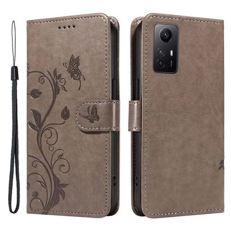 Pour Xiaomi Redmi Note 12S 4G / Note 11 4G (Qualcomm) / Note 11S 4G Étui en cuir Portefeuille Couvercle - Gris