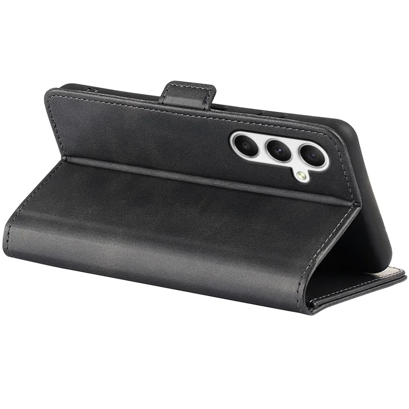 For Samsung Galaxy A35 5G PU Leather Wallet Case Flip Phone Cover with 3 Card Holder - Black