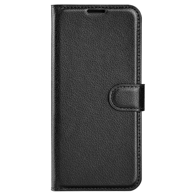 Per Samsung Galaxy A35 5G Litchi Texture Wallet Case PU Leather Phone Stand Cover - Nero