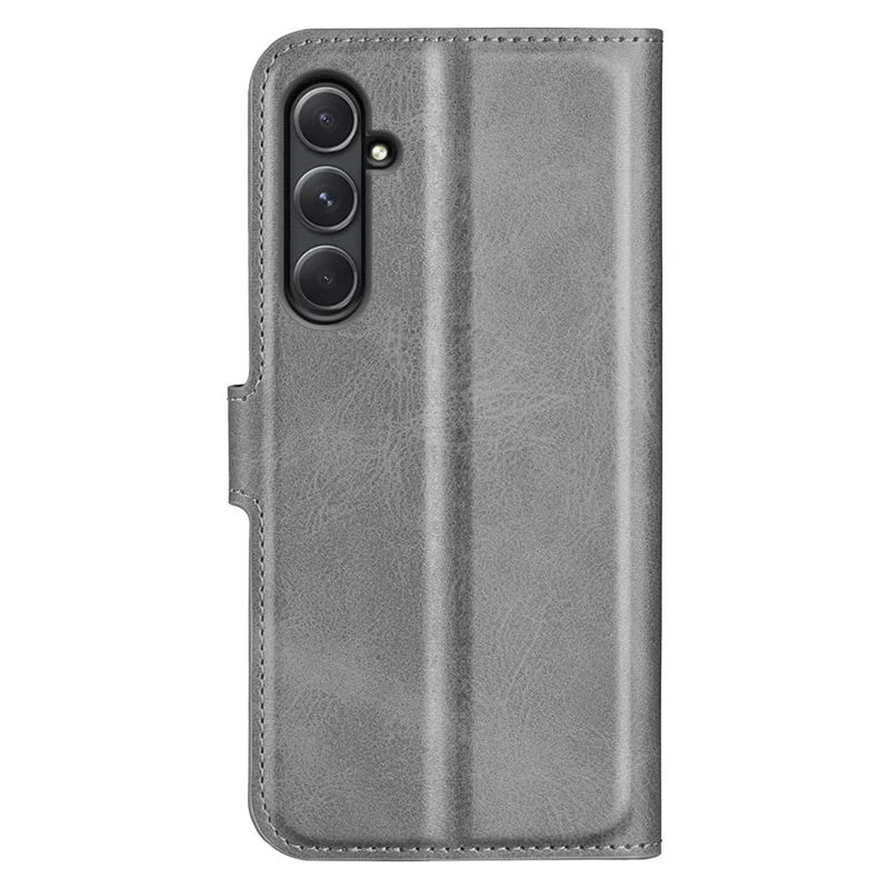 Wallet Case for Samsung Galaxy A55 5G Magnetic Flip PU Leather Phone Cover - Grey