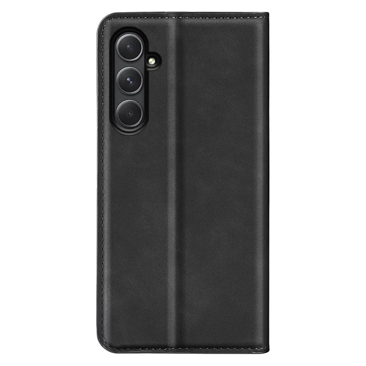 Pour Samsung Galaxy A55 5G Étui de téléphone Étui de pochette en cuir Flip Cover Absorption magnétique - Noir