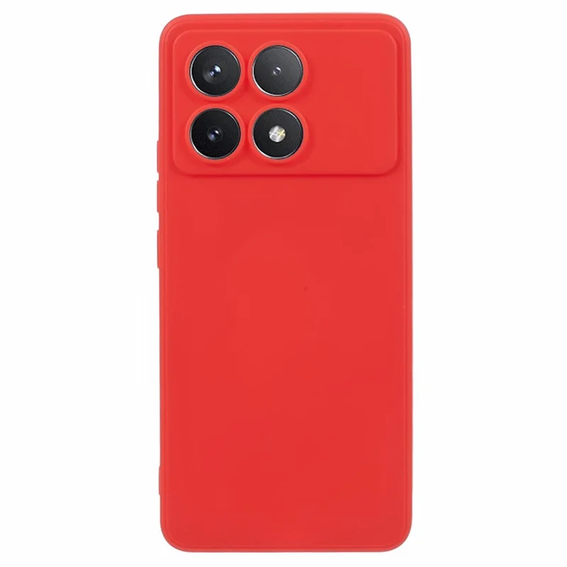 For Xiaomi Poco F6 Pro 5G / Redmi K70 5G / K70 Pro 5G Case Straight Edge TPU Phone Cover - Red