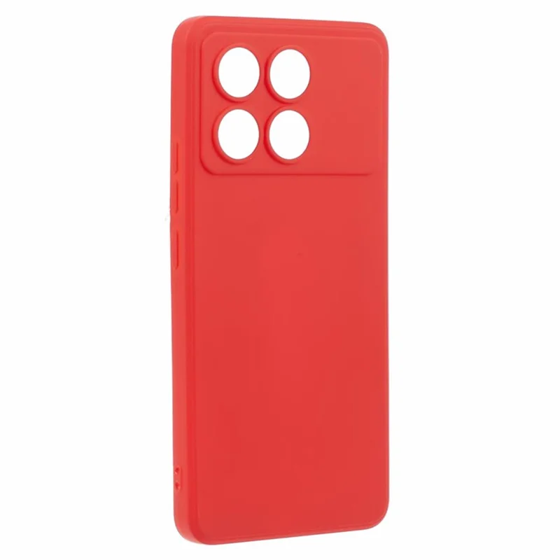 For Xiaomi Poco F6 Pro 5G / Redmi K70 5G / K70 Pro 5G Case Straight Edge TPU Phone Cover - Red